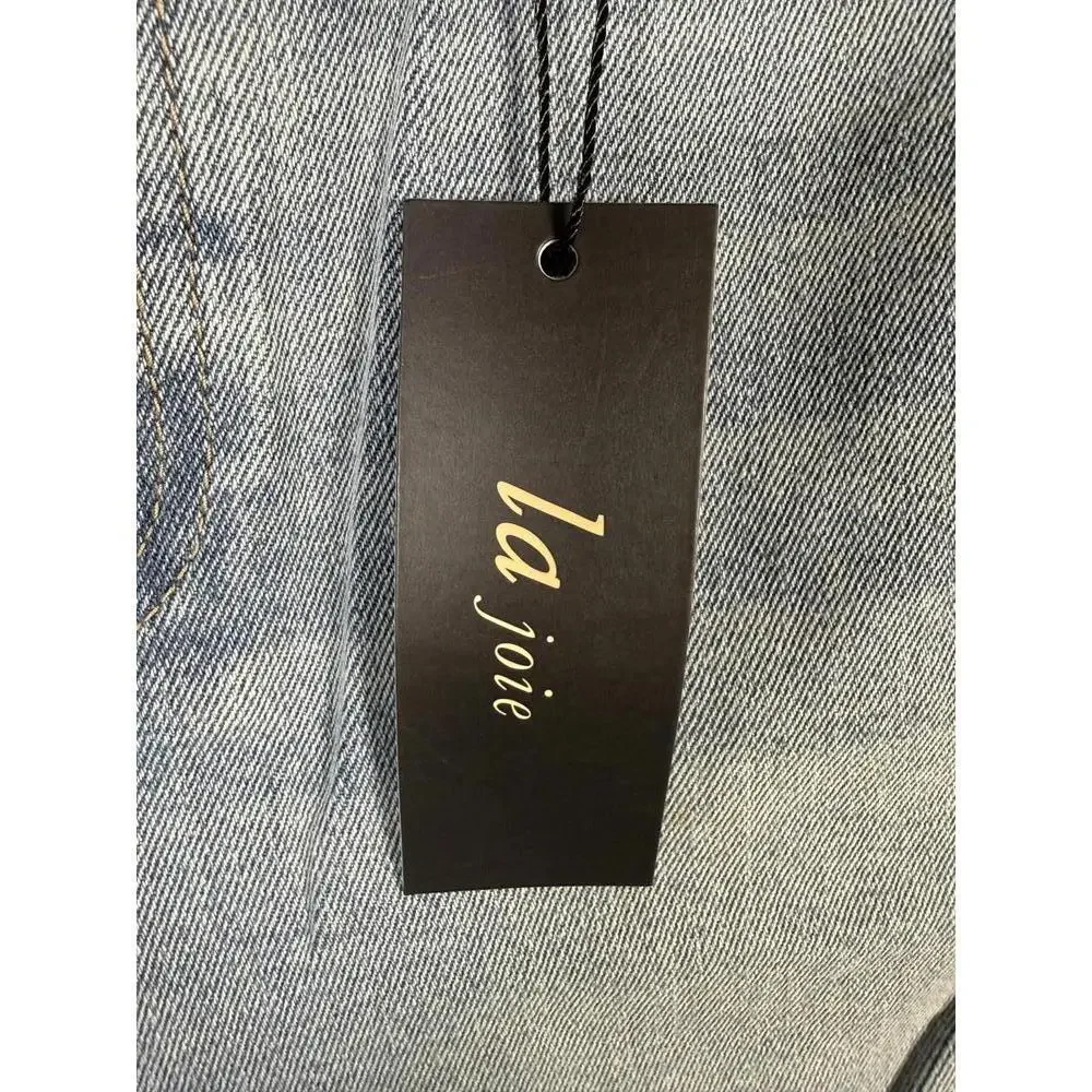 NWT La Joie Comfort Stretch High Rise Straight Leg Jeans Size 8 - Picture 4 of 5